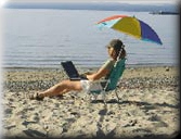 hotspot laptop beach